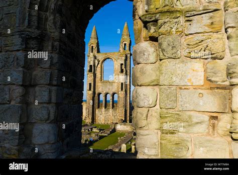 St Andrews Cathedral Ruins Scotland As Seen From One Of The Arches Of