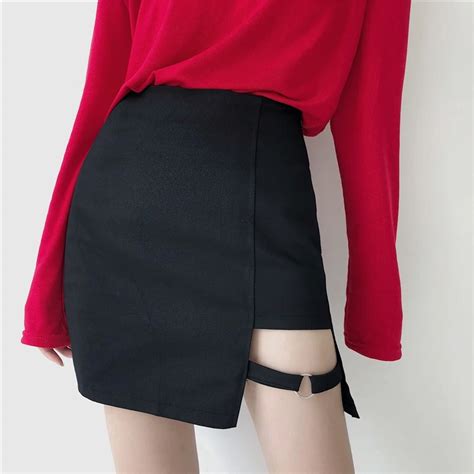 Women Autumn High Waist Pack Hip Skirt Slim Casual Irregular Bodycon