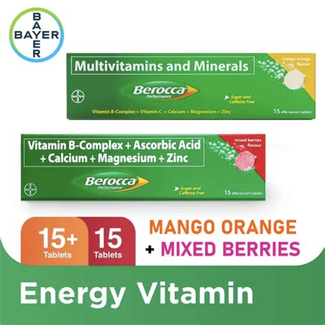 Berocca Mango Orange Mixed Berries Flavor Bundle S