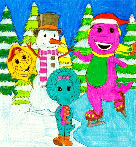 Barney Baby Bop and BJ Playing In The Snow by BestBarneyFan on DeviantArt