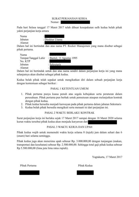 Contoh Surat Perjanjian Yang Dibuat Oleh Notaris Contoh Surat Resmi