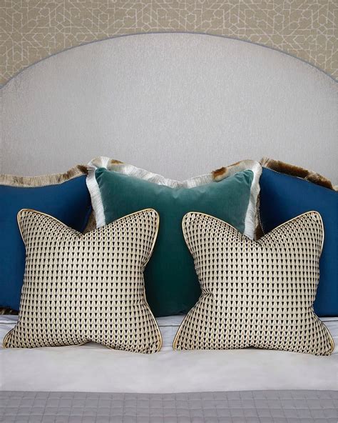 Teal And Aquamarine Velvet Cushions Provide A Pop Of Water Themed