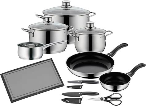 WMF 10 Piece Pot Set Cooking Pots Pan Set Saucepan Knife Set Kitchen