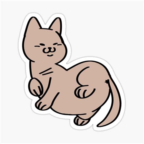Fat Sphynx Cat Sticker For Sale By Galaxyginger06 Redbubble