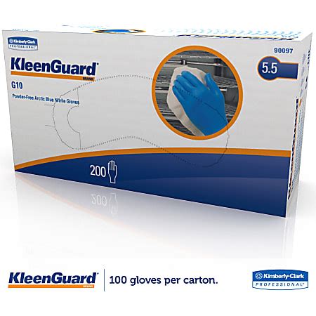 Kleenguard Powder Free G Nitrile Gloves Small Arctic Blue Box Of