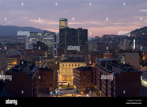 bilbao modern skyline  res stock photography  images alamy