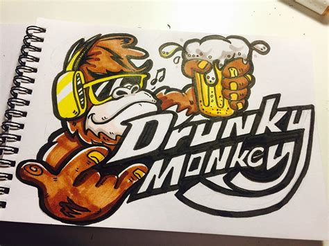 drunky monkey logo on Behance