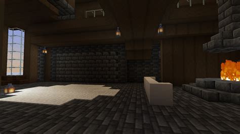 Cabin Interior : r/Minecraft