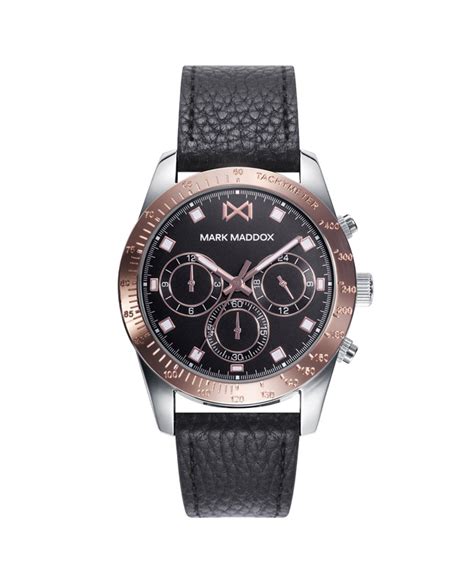 Reloj Mark Maddox Hombre HC0125 17 Piel Negro Joyeriacanovas