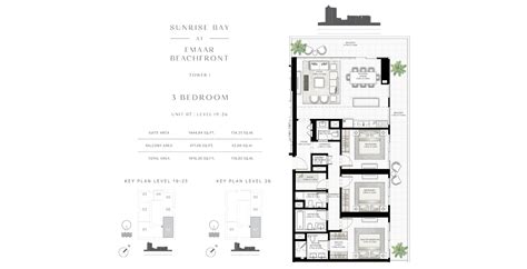 Emaar Sunrise Bay Apartments Floor Plans And Sizes