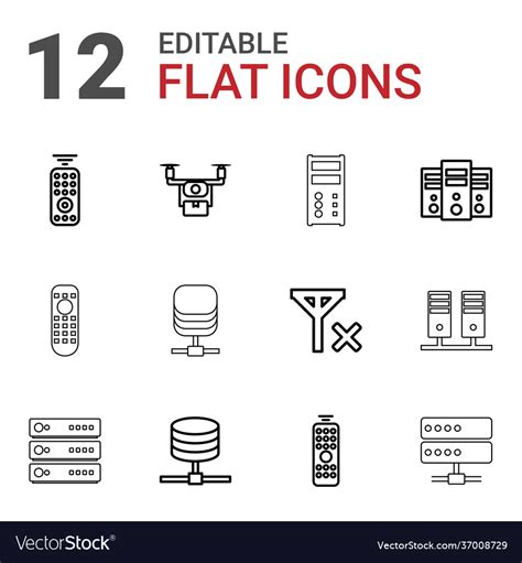 Remote Icons Royalty Free Vector Image Vectorstock