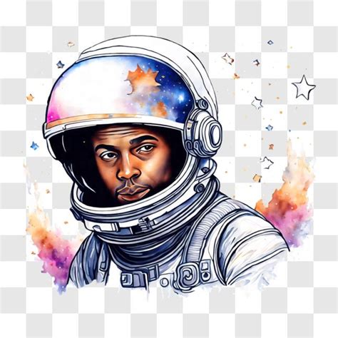 Descarga Pintura de Astronauta con Estrellas PNGs En Línea Creative