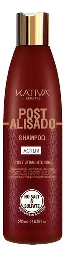 Kativa Shampoo Post Alisado Keratina Y Argán 250ml MercadoLibre