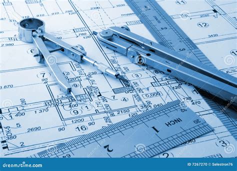 Architecture blueprint stock photo. Image of abstract - 7267270