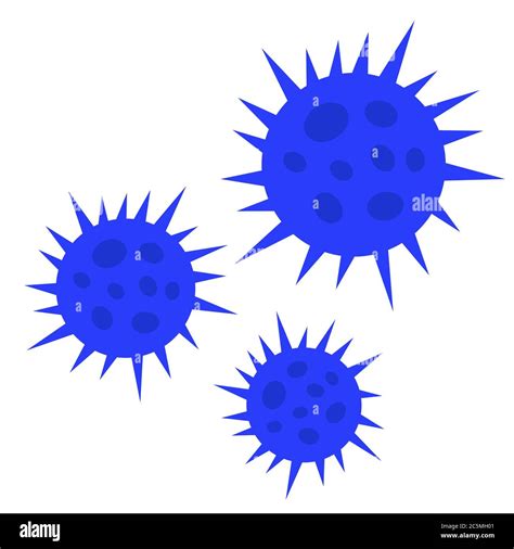 Microscopic Viruses And Bacteria Isolated Vector Microscopic Cell Illness Bacterium And