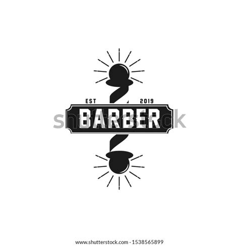 Vector Vintage Barber Shop Logo Your Vector De Stock Libre De