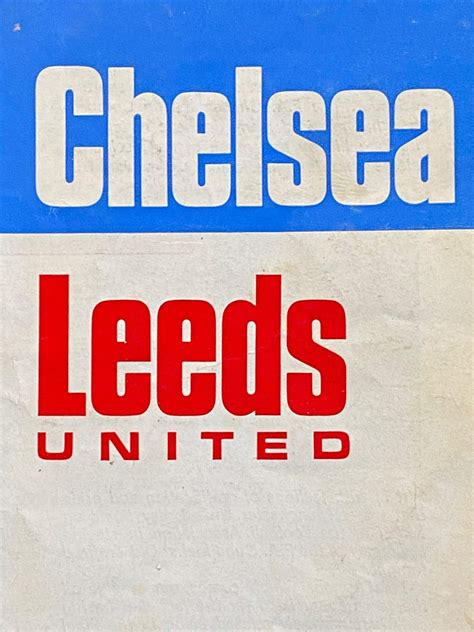 Leeds United Chelsea FA Cup Final REPLAY 1970 Official Programme • The ...