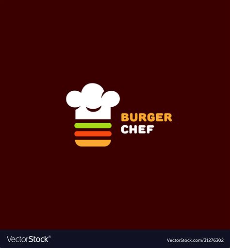 Burger chef logo Royalty Free Vector Image - VectorStock