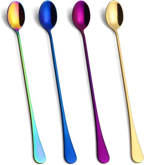 Amazon Pcs Long Handle Spoon Inch Ice Tea Spoon Ice Cream