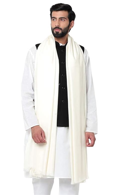 Buy White Plain Woollen Dhariwal LOHI SHAWL At Amazon In