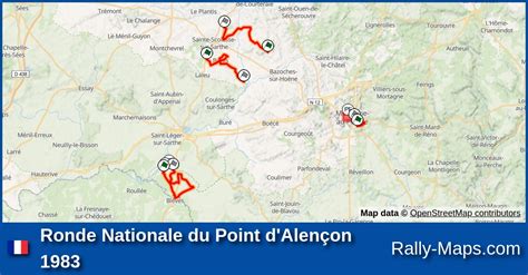 Maps Ronde Nationale du Point d Alençon 1983 Rally Maps