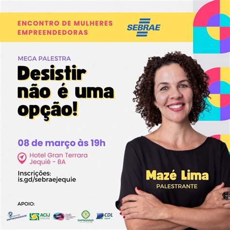 Desistir N O Uma Op O Mega Palestra De Maz Lima Dia De Mar O Em