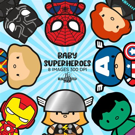 SUPERHERO CLIPART SUPERHEROE clipart cute superhero - Etsy España