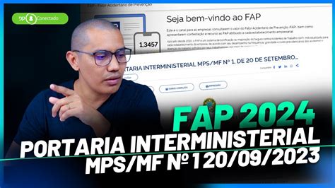 Consulta do FAP 2024 será liberada dia 30 09 YouTube