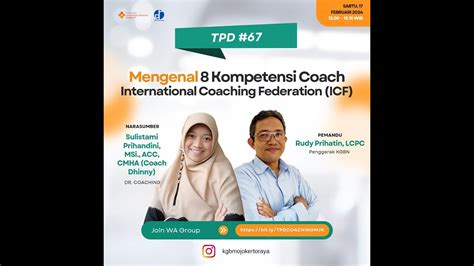 Mengenal 8 Kompetensi Coach ICF TPD 67 KGBN Mojokerto YouTube