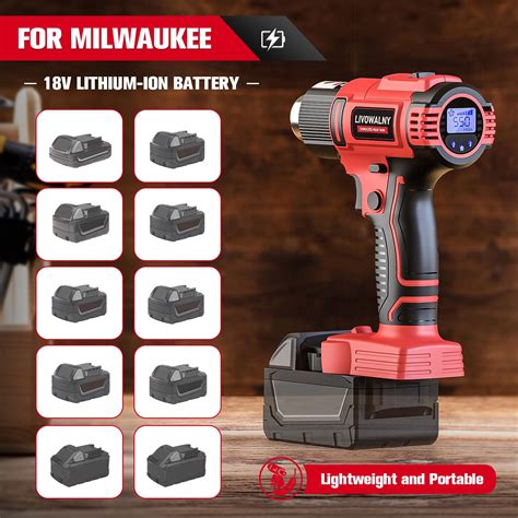 Cordless Heat Gun For Milwaukee M18 Battery Livowalny 18v 350w 1221202 50 550