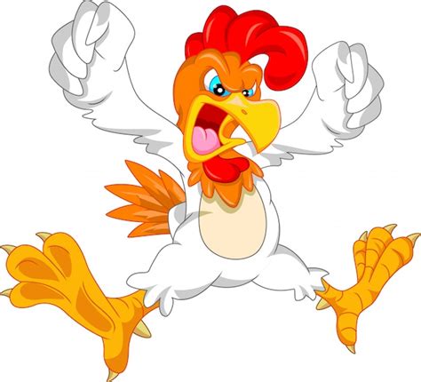 Premium Vector Cute Rooster Cartoon