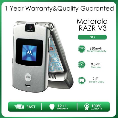 Original Motorola RAZR V3 Classic Unlocked Refurbished Mobile Phone GSM