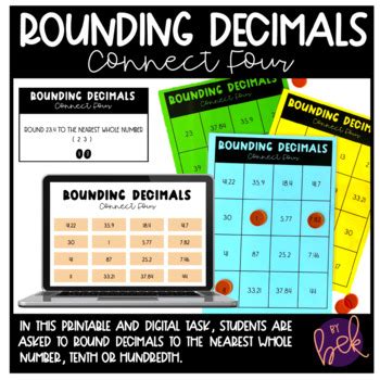 Rounding Decimals Tenths Hundredths Thousandths Printable Digital