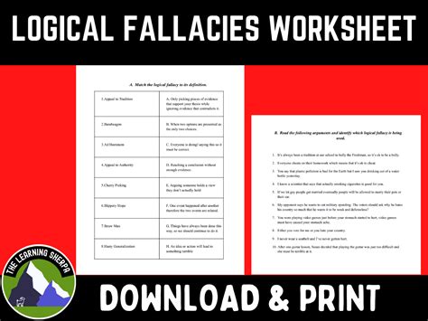 Logical Fallacies Worksheet | Made By Teachers