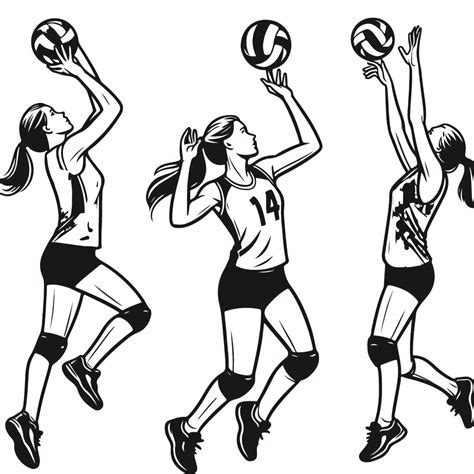 Free Volleyball Sports Svg Black And White Svg Vector File For Laser Cutting 2 K40 Laser Cutter