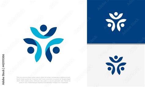 Human Resources Consulting Company Global Community Logo Stock Vector