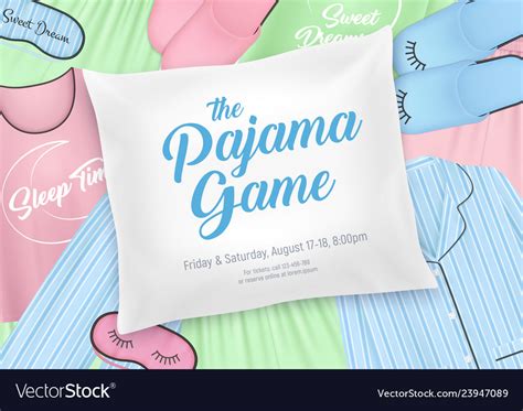 Pajama Party Invitation Poster Royalty Free Vector Image