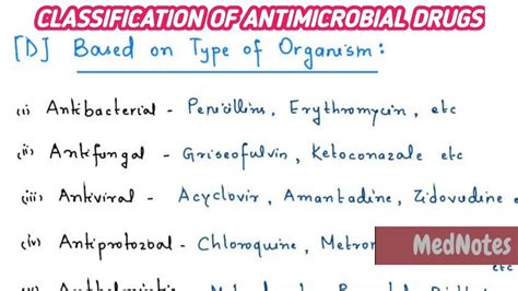 Classification Of Antimicrobial Drugs Youtube