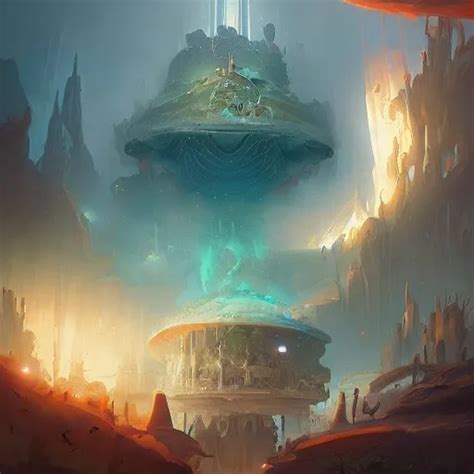 KREA A Painting By Peter Mohrbacher Lost City Of Atlantis