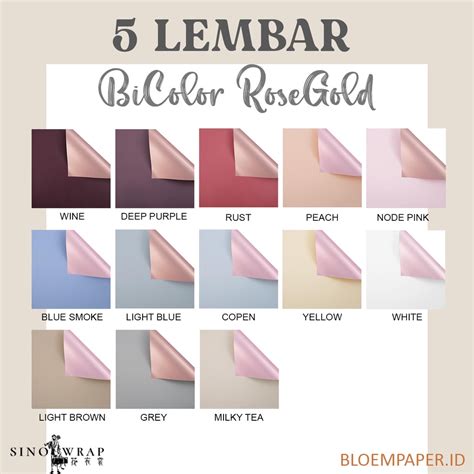 Jual Lembar Flower Wrapping Bicolor Rosegold Kertas Buket