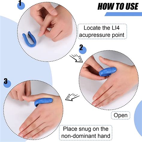 8 Pcs Acupressure Hand Pressure Point Clip Migraine Relief Clip