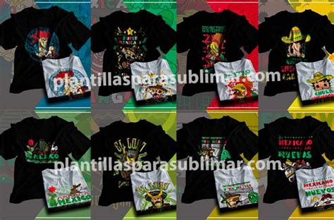 Vectores Playeras Mexico Fiestas Patrias Plantillas Para Sublimar