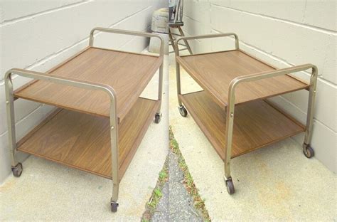 Vintage Rolling Tv Stand Cart Stereo Record Player Holder 60s Etsy