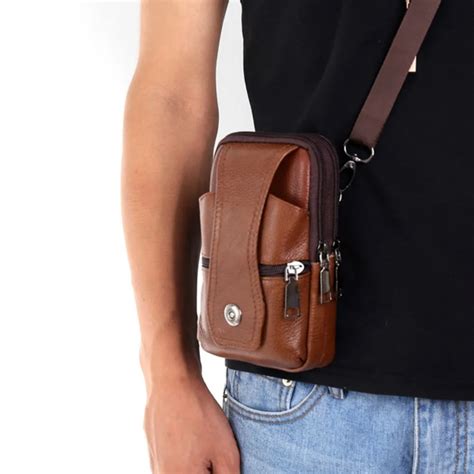 Sac De Taille En Cuir Multifonctions Pour Hommes Sac De Ceinture Petit