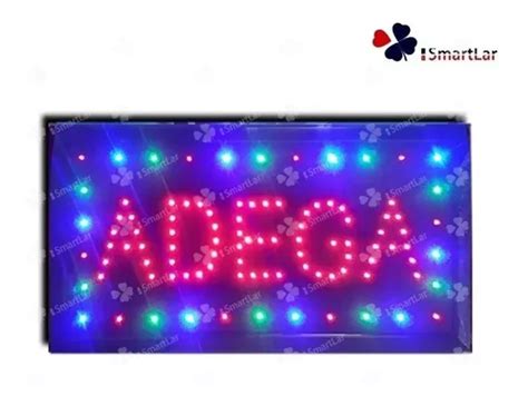 Placa Painel Letreiro Led Luminoso 220 Volts Quadrado Adega Frete grátis