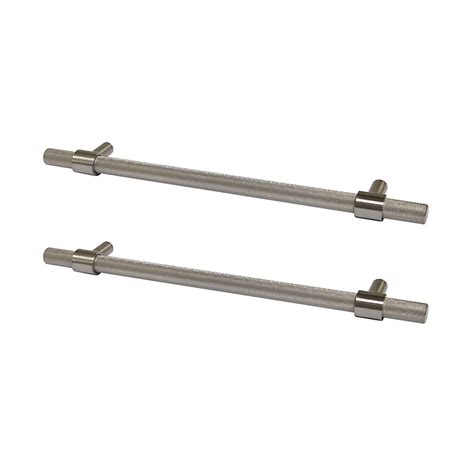 Goodhome Dukkah Satin Nickel Effect Kitchen Cabinets Handle L257cm Pack Of 2 Diy At Bandq