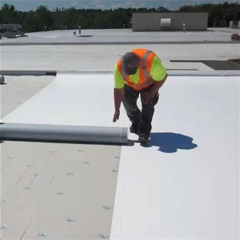 Mm Mm Mm Reinforced Pvc Flat Roof Waterproof Membrane Roofing