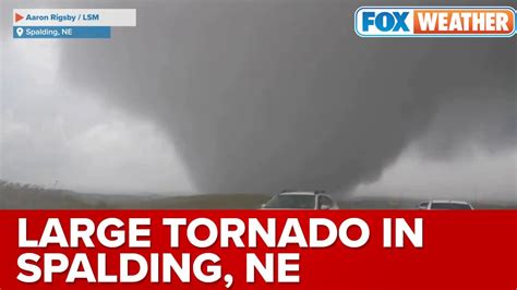 Large Wedge Tornado Captured Near Spalding Nebraska Youtube