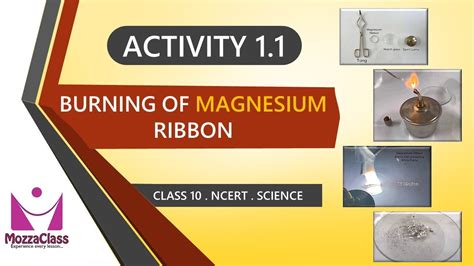 Burning Of Magnesium Ribbon Experiment Activity 1 1 Class 10 Science Youtube