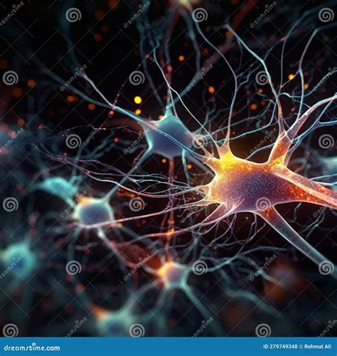 Neurons And Synapse Like Stuctures Depicting Brain Chemistry